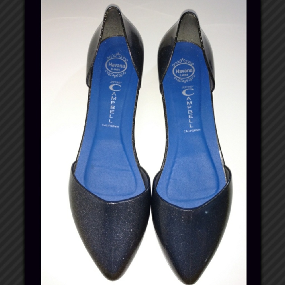 Jeffery Campbell sparkle jelly flat